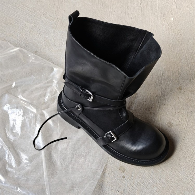 Leather Classic Strap - Stivali a metà polpaccio con fibbia